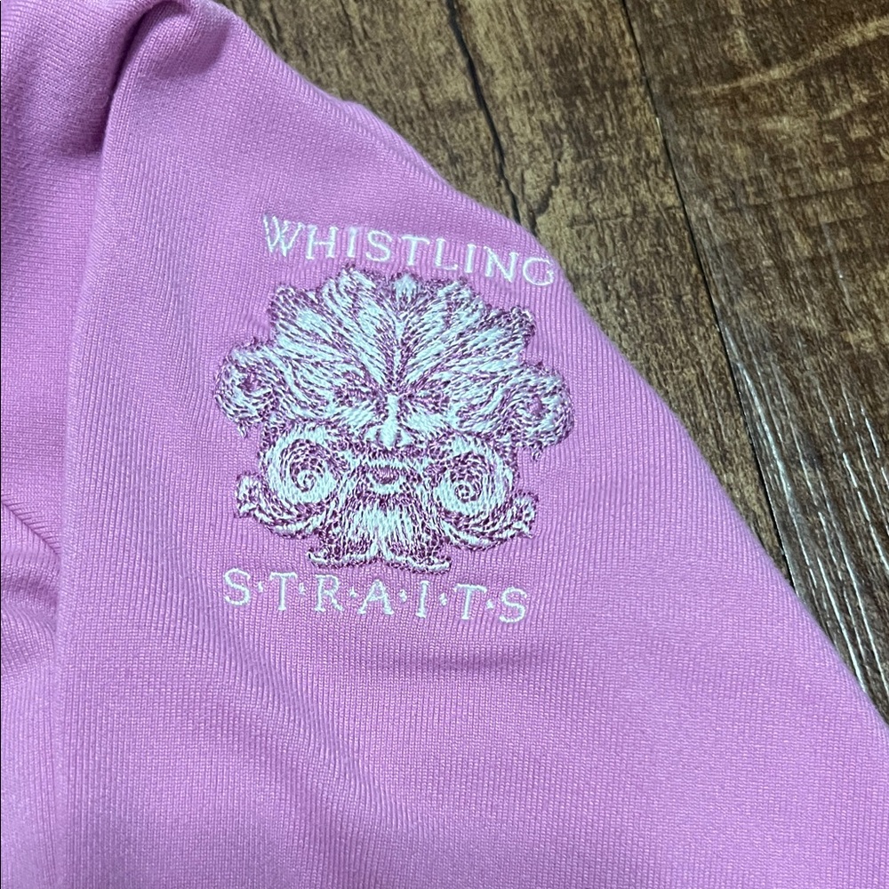 Polo Golf by Ralph Lauren Pink Long-Sleeve Half-Zip Performance Top - Picture 3 of 6